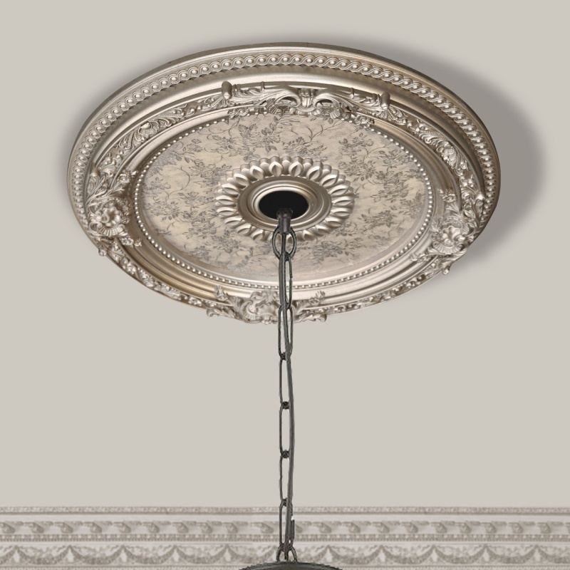 Petite Round Champagne Ceiling Medallion
