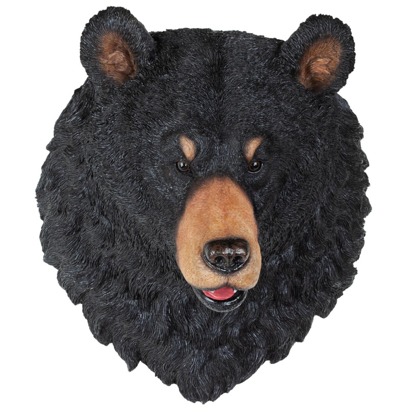 Wall Mounted Woodland Black Bear Head
