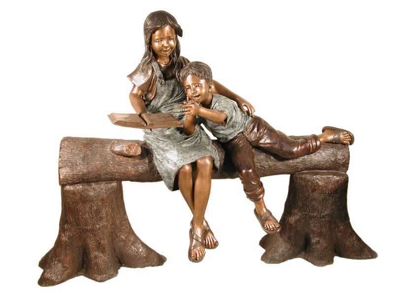 Sister And Brother On Bench