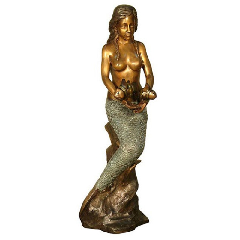 Mermaid Sitting Fountain Sculpture