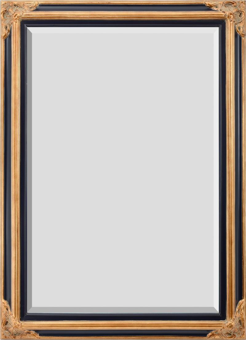 Mini Grand Victorian Mirror 24X36 Lapis With Gold
