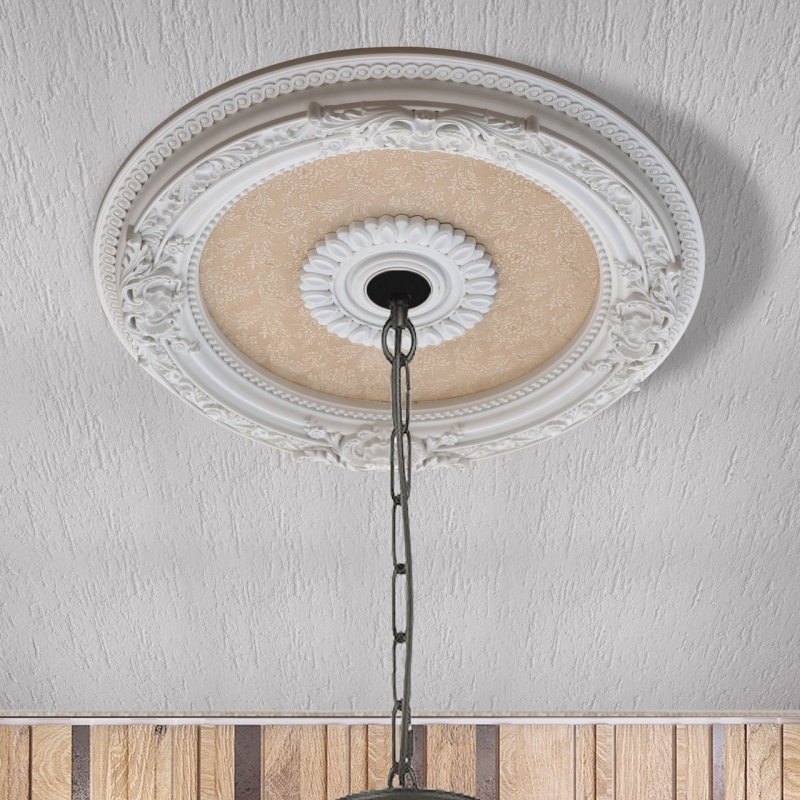 Petite Blanco Chandelier Ceiling Medallion 24 Inch