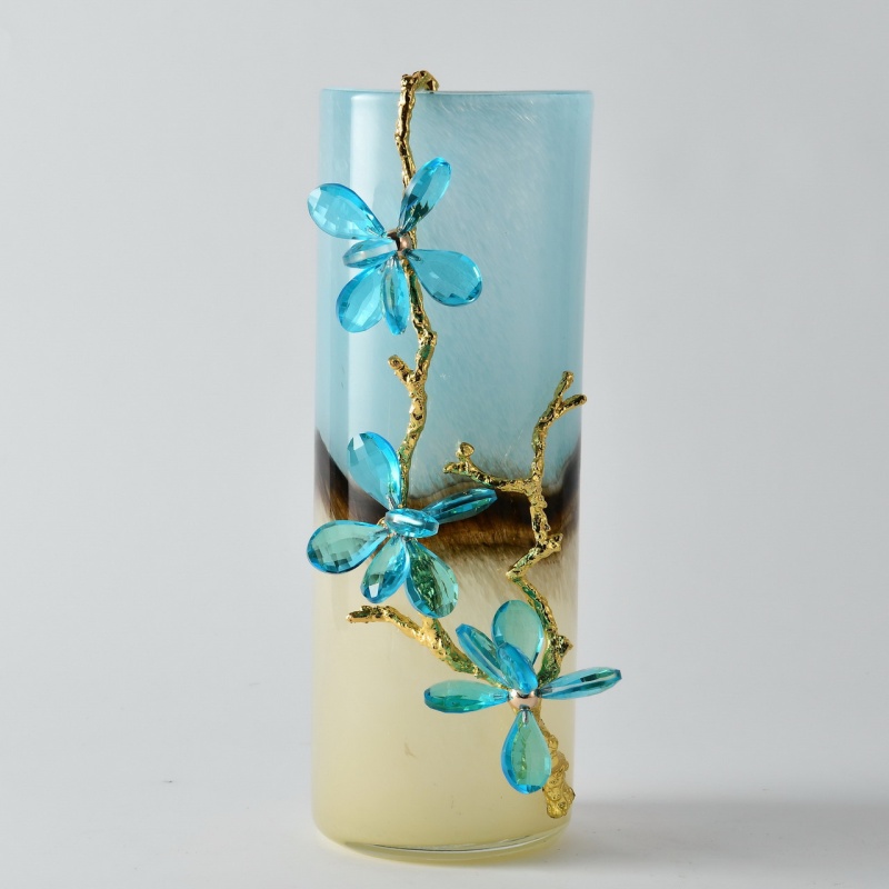 Blue Blossom Accent Vase
