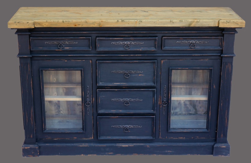 Shappy Chic Bordeaux Sideboard Curio In Chaulk Black