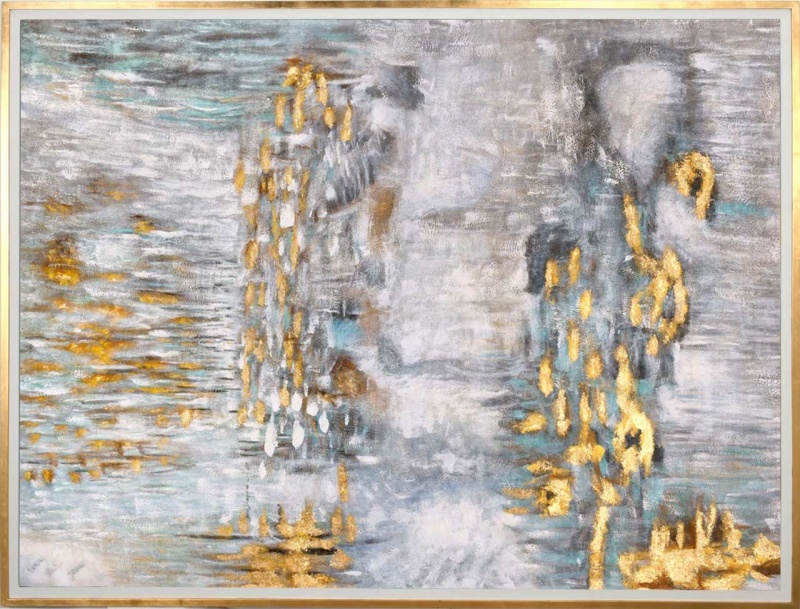 Golden Waters Xxl In Gold Frame