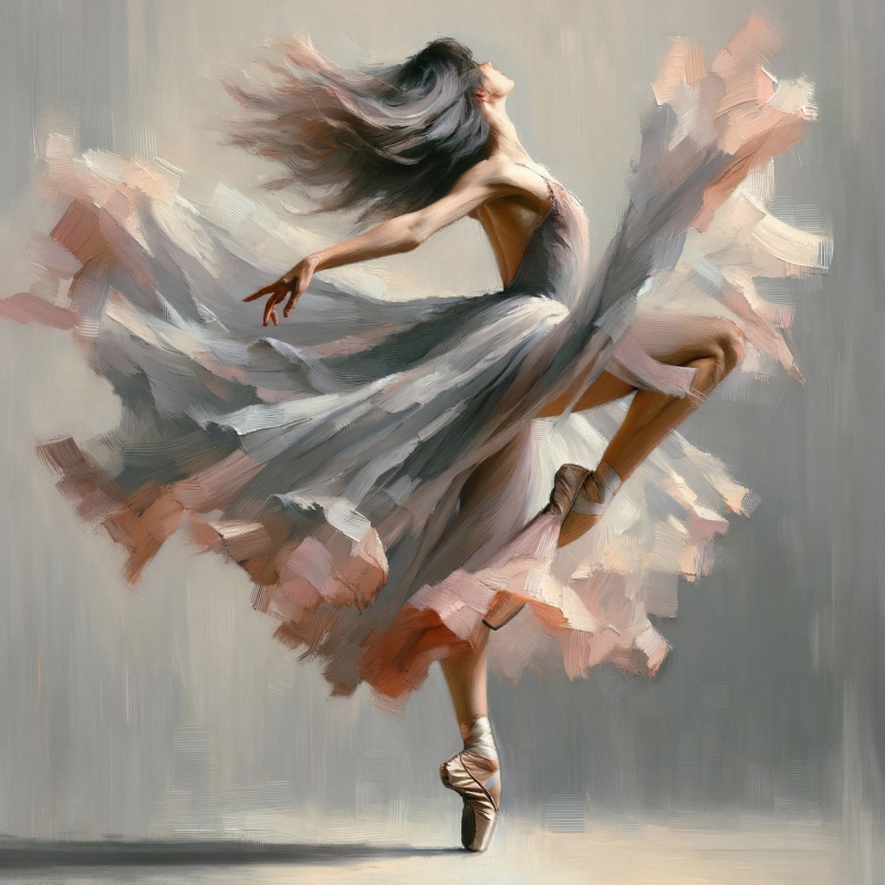 Power Dance Ballerina Giclee 40X40