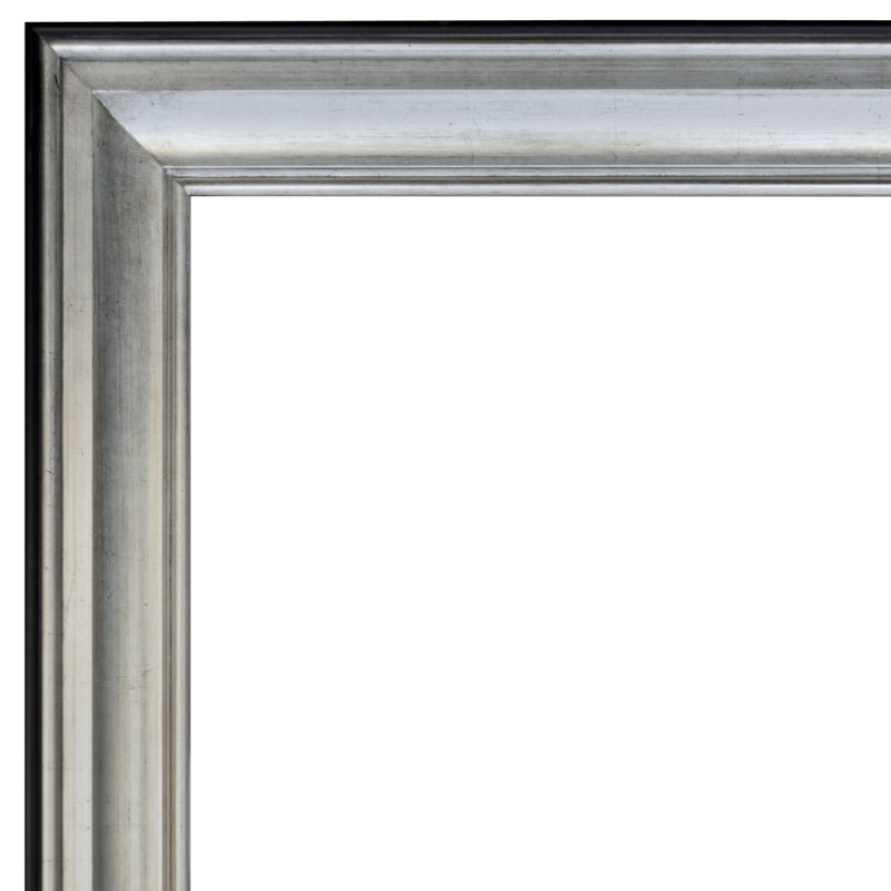 Silver Raven Frame 48X72 Tarnished Silver Black