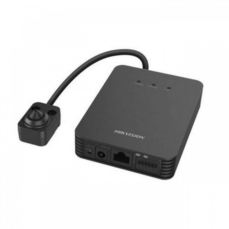 Hikvision Covert Camera, Base + Module, 2Mp, H264, 3.7Mm, Alarm/Audio I/O, Wdr, L Shape Head, Usd, Poe/12Vdc