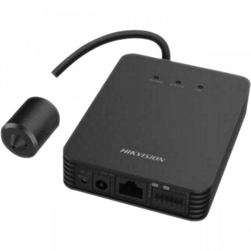Hikvision Covert Camera, Base + Module, 2Mp, H264, 3.7Mm, Alarm/Audio I/O, Wdr, Cylindrical Head, Usd, Poe/12Vdc