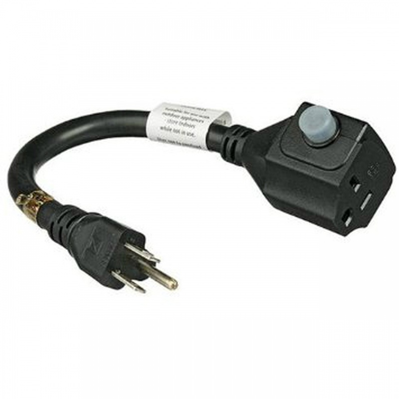 Furman Nema 5-20R To Nema 5-15P Adapter Cord, 15A Plug, 12A Rms Circuit Breaker