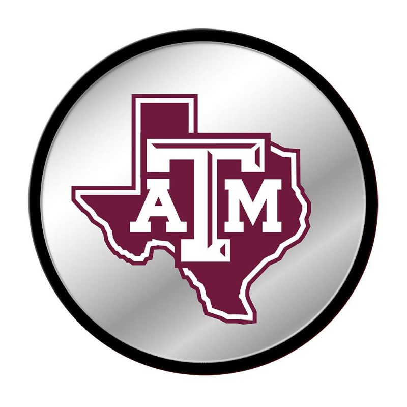 Texas A&M Aggies: Texas - Modern Disc Mirrored Wall Sign