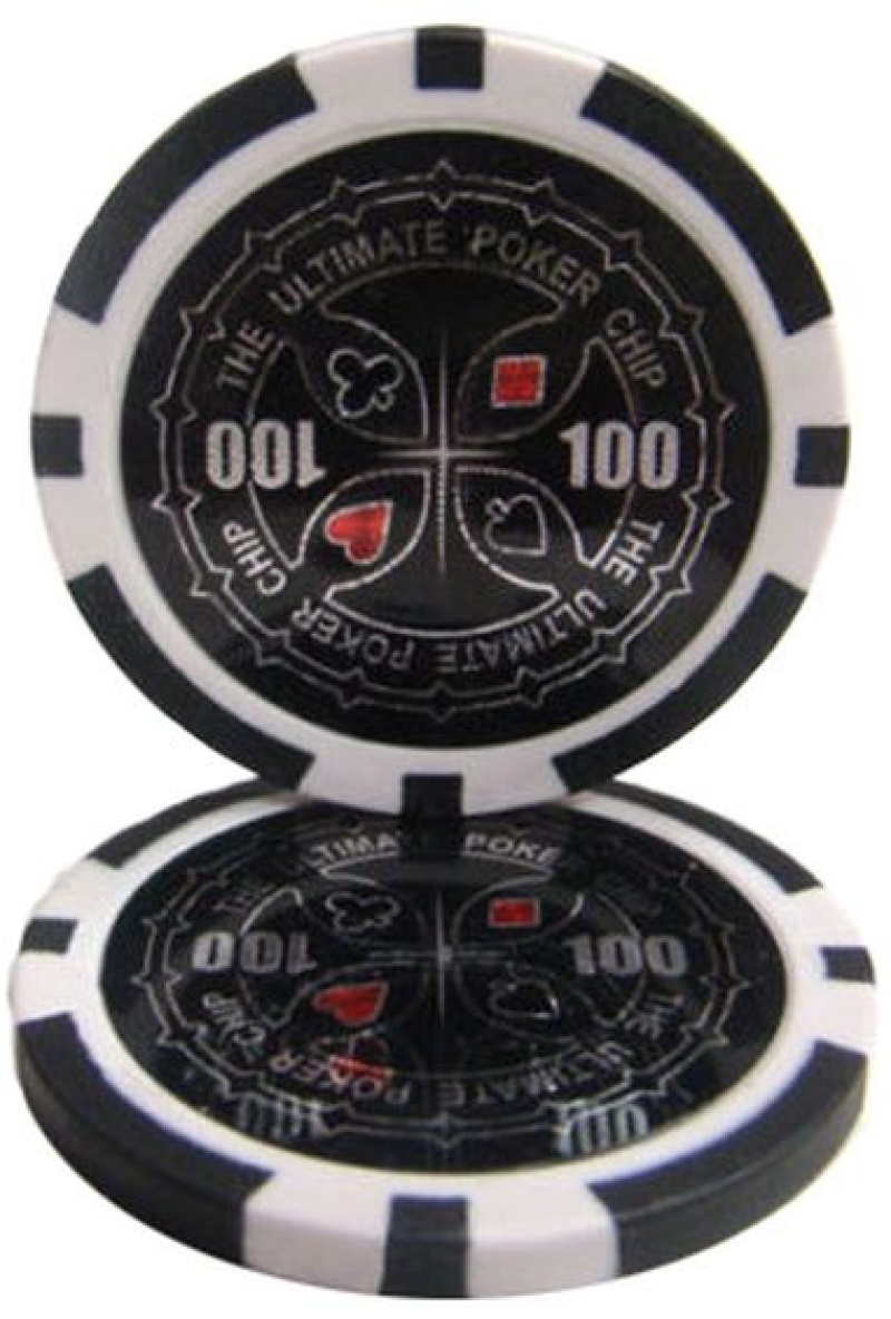 The Ultimate Poker Chip Series 14 Gram - $100 Sold By The Roll 25 Pcs. Per Roll