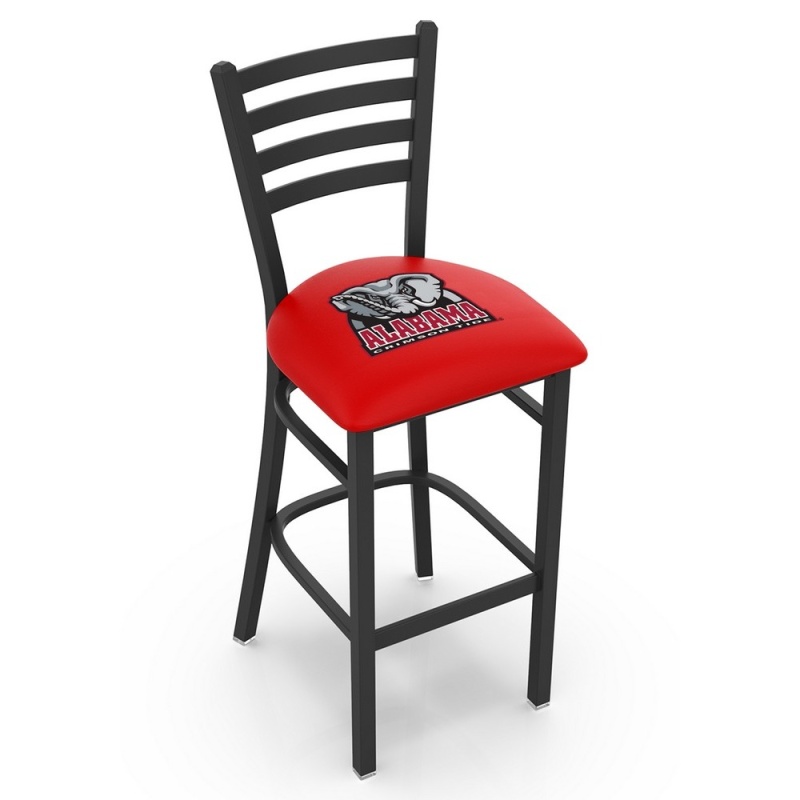 L004 Alabama 30" Stationary Bar Stool With Black Wrinkle Finish