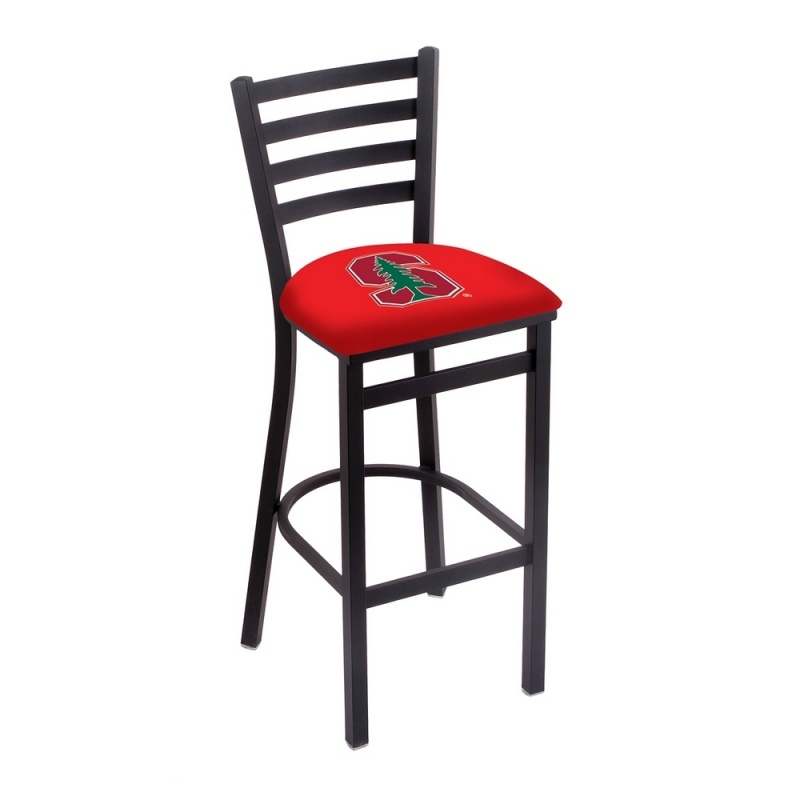 L004 Stanford 30" Stationary Bar Stool With Black Wrinkle Finish