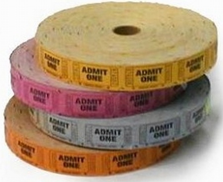 Raffle Tickets - 2000 Single Stub Tickets