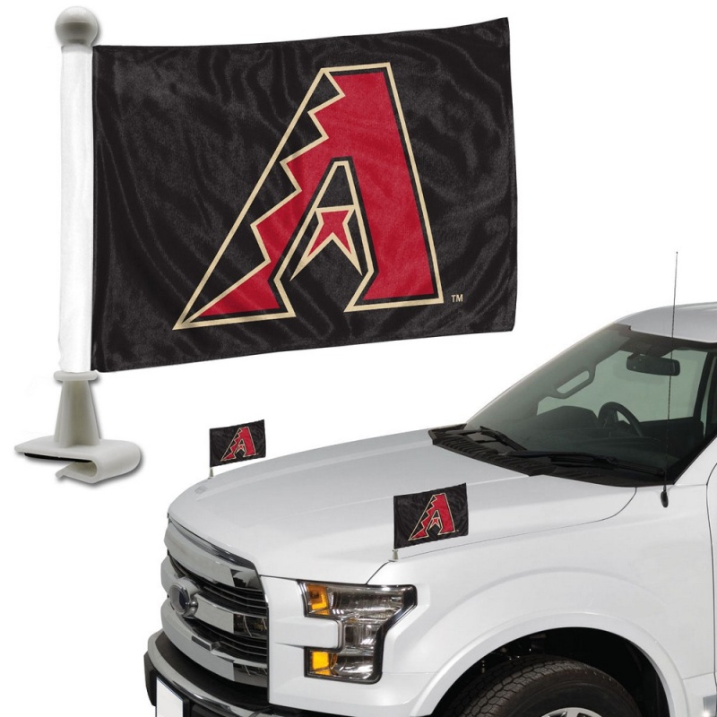 Arizona Diamondbacks Ambassador Car Flags - 2 Pack Mini Auto Flags, 4In X 6In