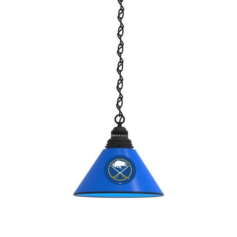 Buffalo Sabres Pendant Light With Fixture, Fixture: Black
