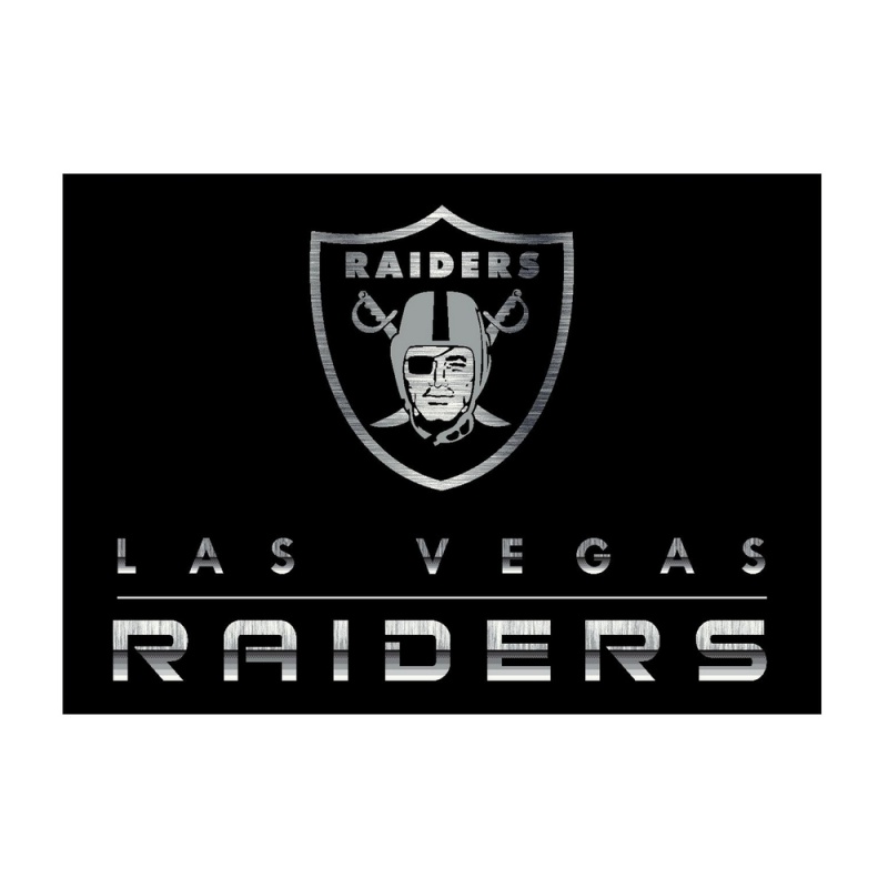 Las Vegas Raiders 4'X6' Chrome Rug