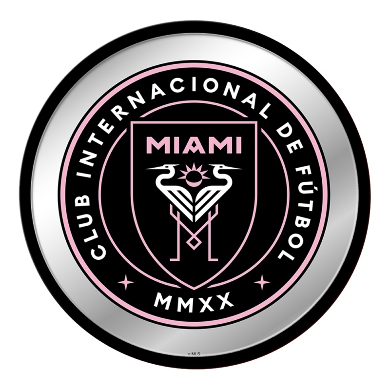 Inter Miami Cf: Modern Disc Mirrored Wall Sign