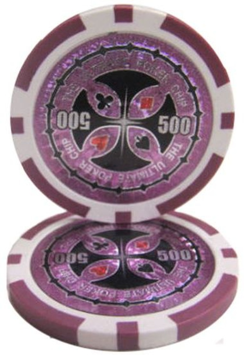 The Ultimate Poker Chip Series 14 Gram - $500 Sold By The Roll 25 Pcs. Per Roll