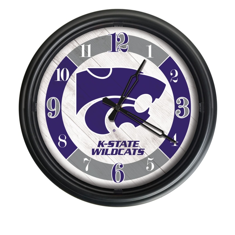 Kansas State University Indoor/Outdoor Led Wall Clock By Holland Bar Stool Co