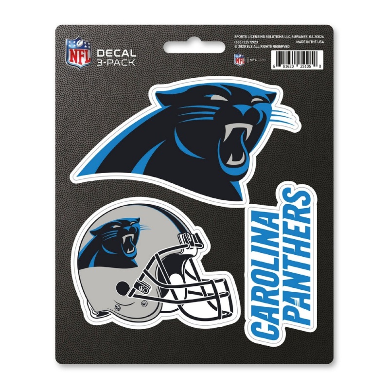 Carolina Panthers 3 Piece Decal Sticker Set