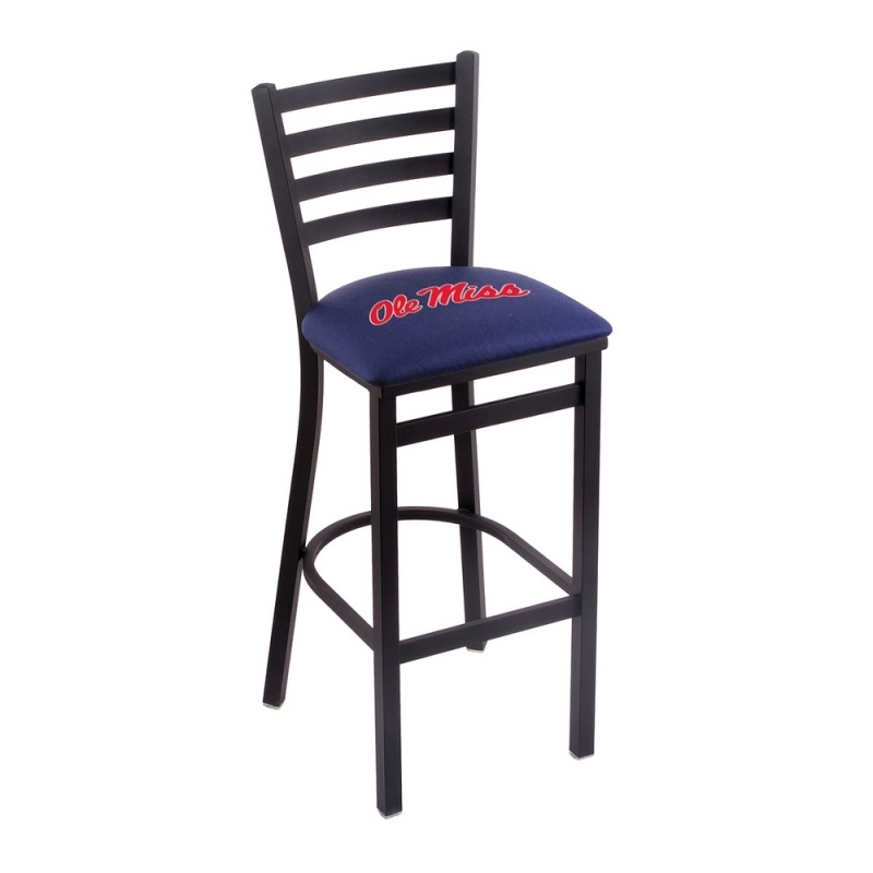 L004 Ole' Miss 25" Stationary Counter Stool With Black Wrinkle Finish