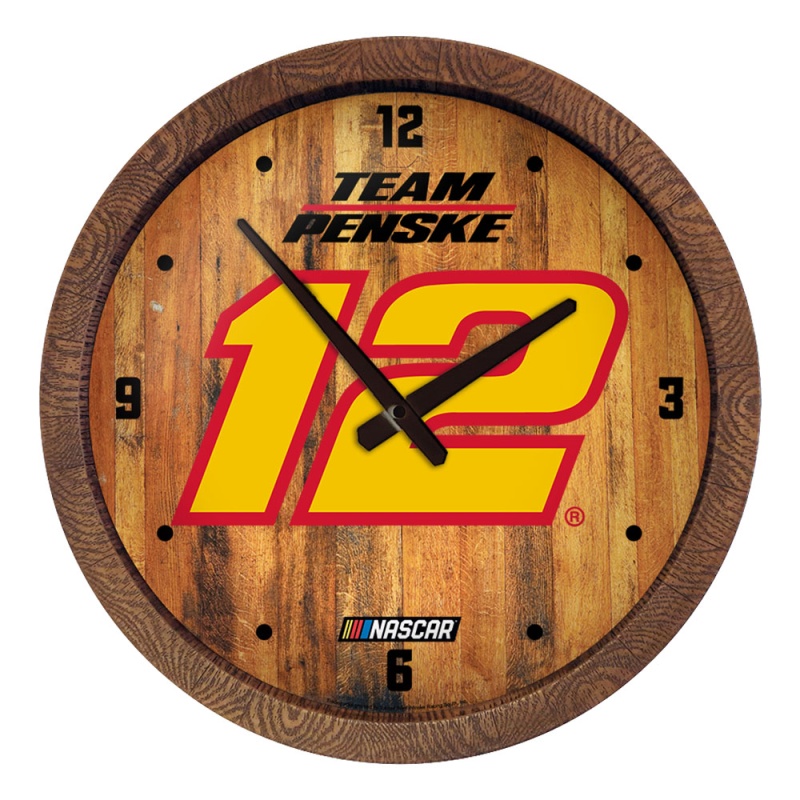Ryan Blaney: "Faux" Barrel Top Wall Clock
