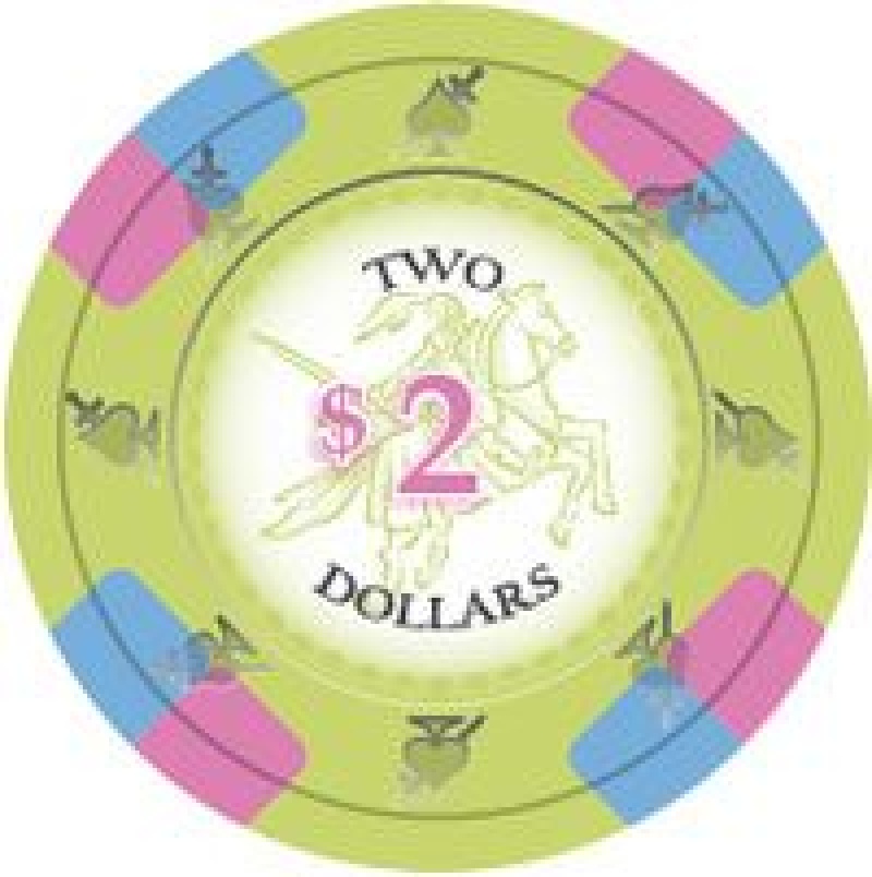 Poker Knights Series Clay Poker Chips 13.5G Roll Of 25 Chips - $2