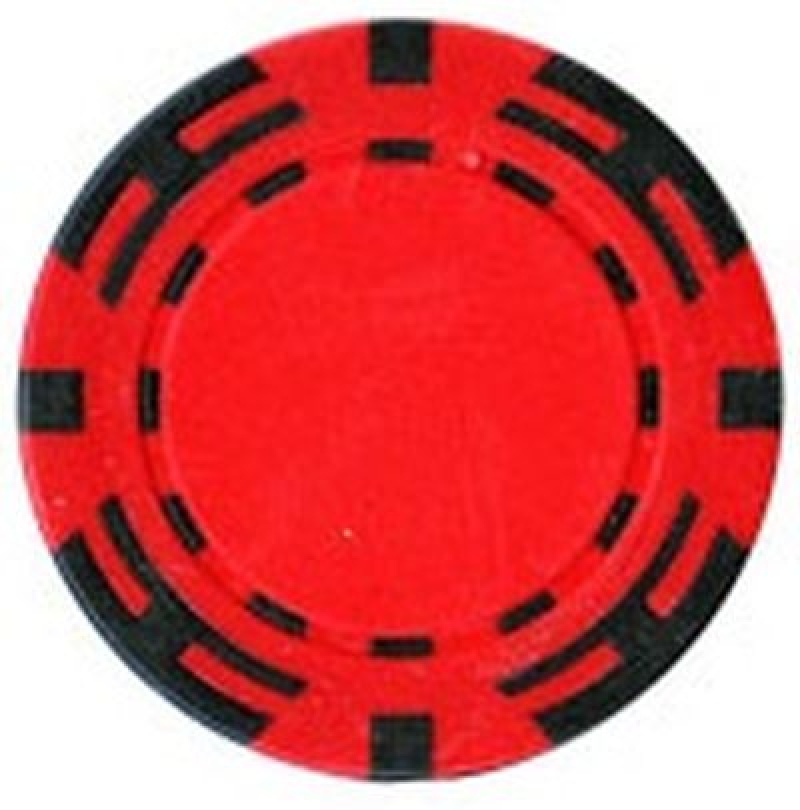 Z Striped Poker Chip 14G Red Sold By The Roll