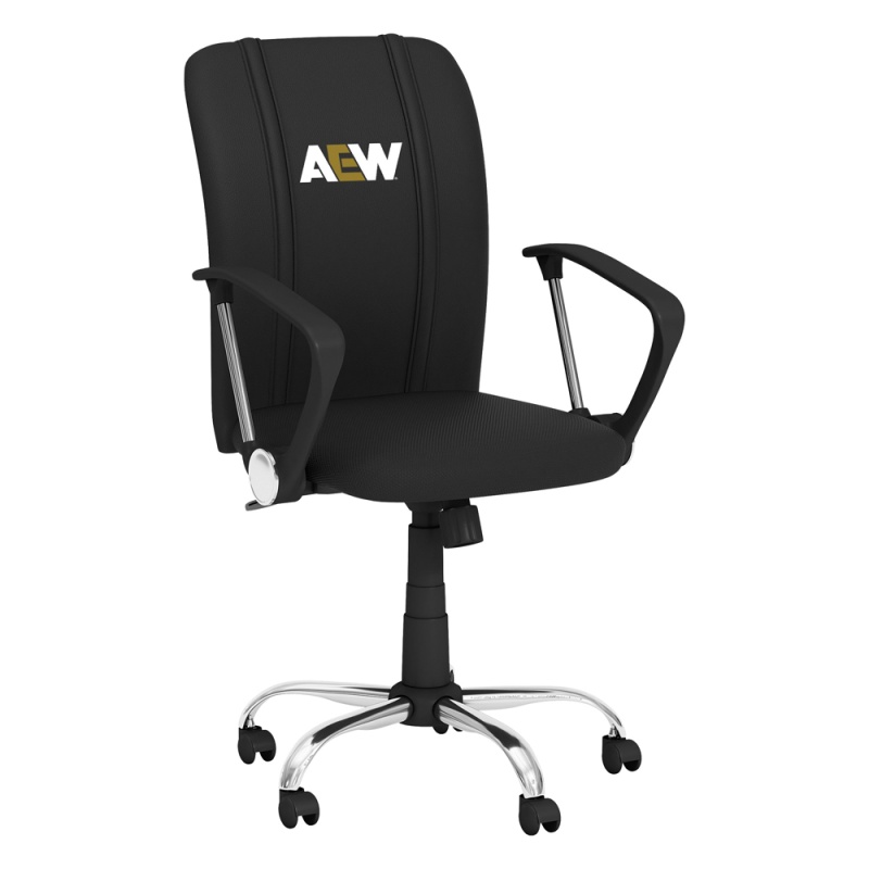 Curve Task Chair With All Elite Wrestling Primary Logo