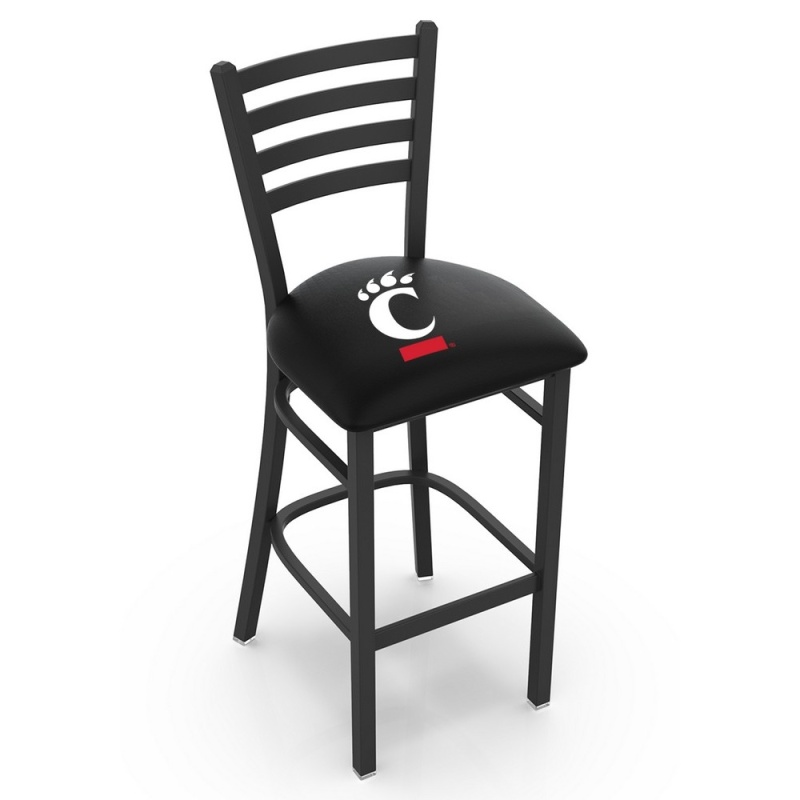 L004 Cincinnati 30" Stationary Bar Stool With Black Wrinkle Finish