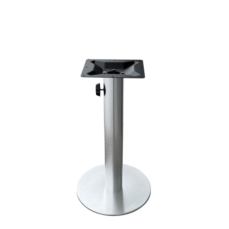 Od219 Brushed Aluminum Indoor/Outdoor 29" Height Umbrella Hole Table Base With 18" Diameter Round Foot By Hbs