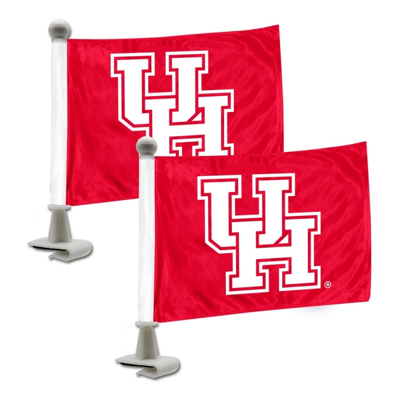 Houston Cougars Ambassador Car Flags - 2 Pack Mini Auto Flags, 4In X 6In