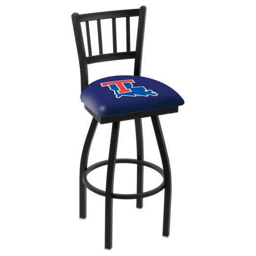 L018 Black Wrinkle Louisiana Tech Swivel Bar Stool With Jailhouse Style Back By Holland Bar Stool Co