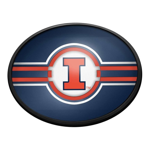 Illinois Fighting Illini: Oval Slimline Lighted Wall Sign