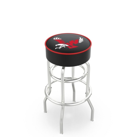 L7c1 4" Eastern Washington Cushion Seat With Doublering Chrome Base Swivel Bar Stool By Holland Bar Stool Company