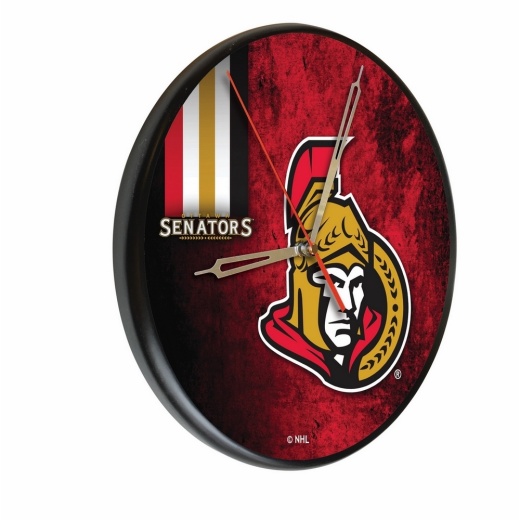 Ottawa Senators 13" Solid Wood Clock By Holland Bar Stool Co
