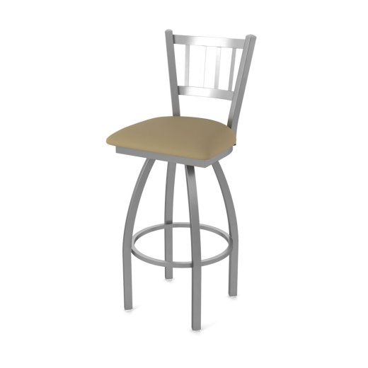 Od810 Contessa Stainless Steel Swivel Outdoor Stool With Breeze Champagne Seat