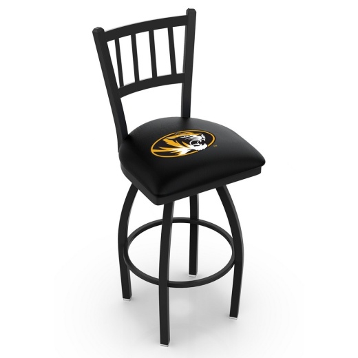 L018 Black Wrinkle Missouri Swivel Bar Stool With Jailhouse Style Back By Holland Bar Stool Co