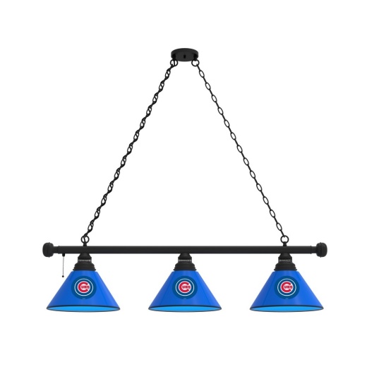 Chicago Cubs 3 Shade Billiard Light With Fixture By Holland Bar Stool Company