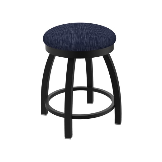 802 Misha 18" Swivel Vanity Stool With Black Wrinkle Finish And Graph Anchor Seat