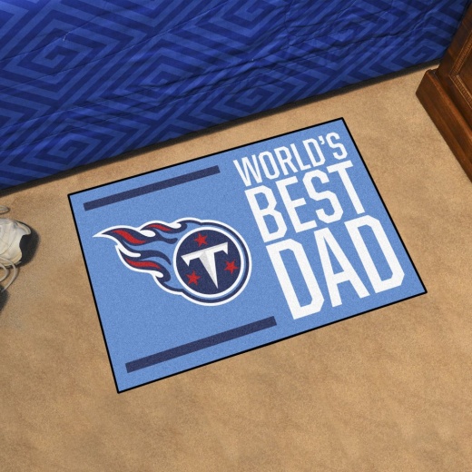 Tennessee Titans Starter Mat Accent Rug 19In. X 30In. World's Best Dad Starter Mat