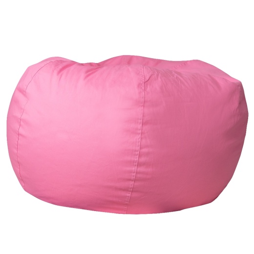 Duncan Oversized Solid Light Pink Refillable Bean Bag Chair For All Ages
