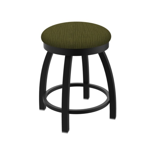 802 Misha 18" Swivel Vanity Stool With Black Wrinkle Finish And Graph Parrot Seat