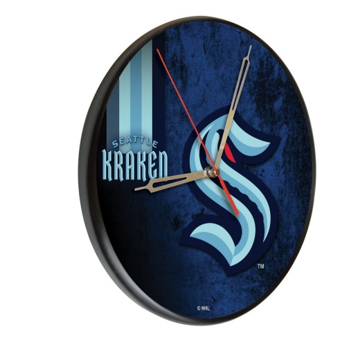 Seattle Kraken 13" Solid Wood Clock By Holland Bar Stool Co
