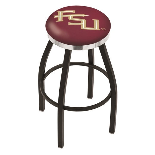 L8b2c Black Wrinkle Florida State (Script) Swivel Bar Stool With Chrome Accent Ring By Holland Bar Stool Company
