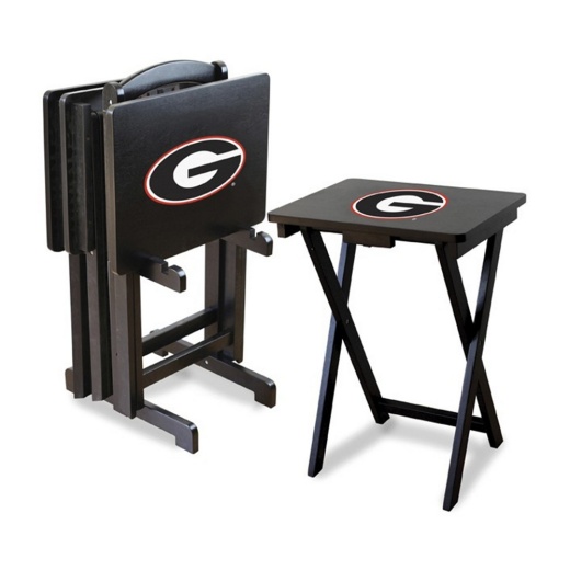 University Of Georgia Tv Trays W/Stand