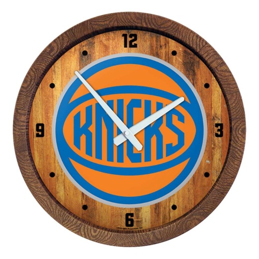 York Knicks: Logo "Faux" Barrel Top Clock