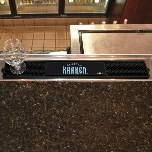 Seattle Kraken Bar Drink Mat 3.25In. X 24In